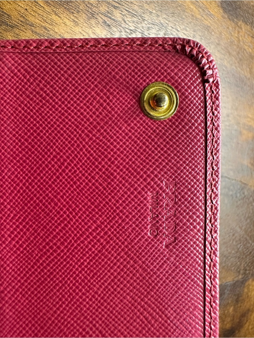 Authentic pre-loved Prada Hot Pink Saffiano Leather Continental Wallet - Picture 6 of 16